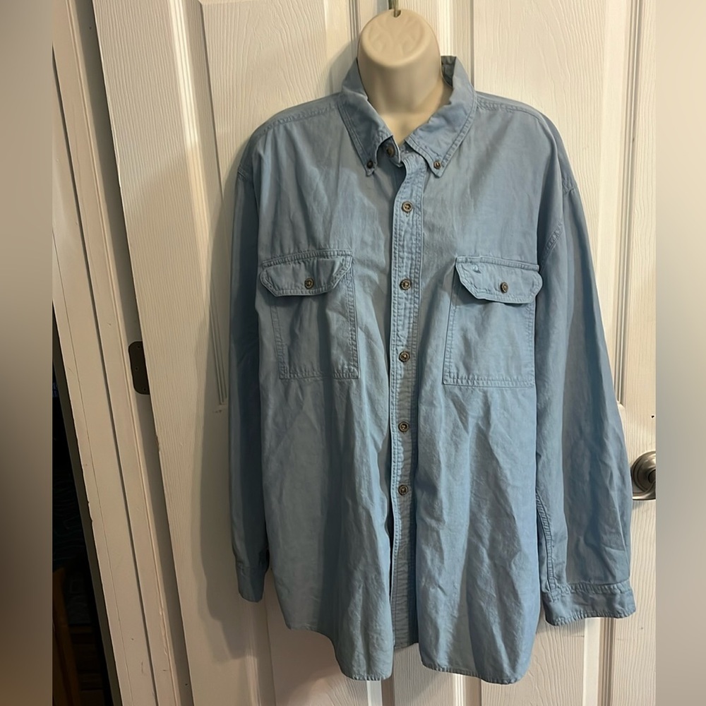 Carhartt Light Blue Casual Button Down Shirt